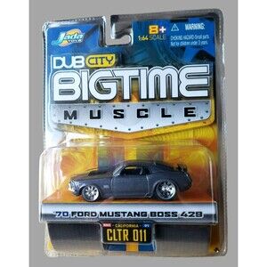 2004 Jada Toys '70 FORD MUSTANG BOSS 429 GRAY DUB CITY BigTime Muscle Car 1:64